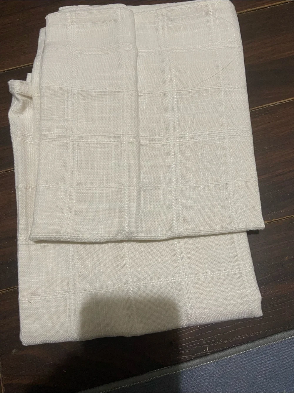 Ramie checkered throw pillowcase - off-white - Square 21”- 2 pieces Pack
